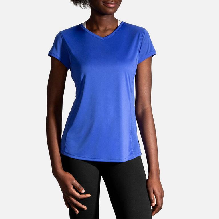 Brooks Stealth Short Sleeve Running Shirt - Women's - Blue (24835-NSGT)